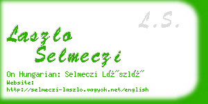 laszlo selmeczi business card